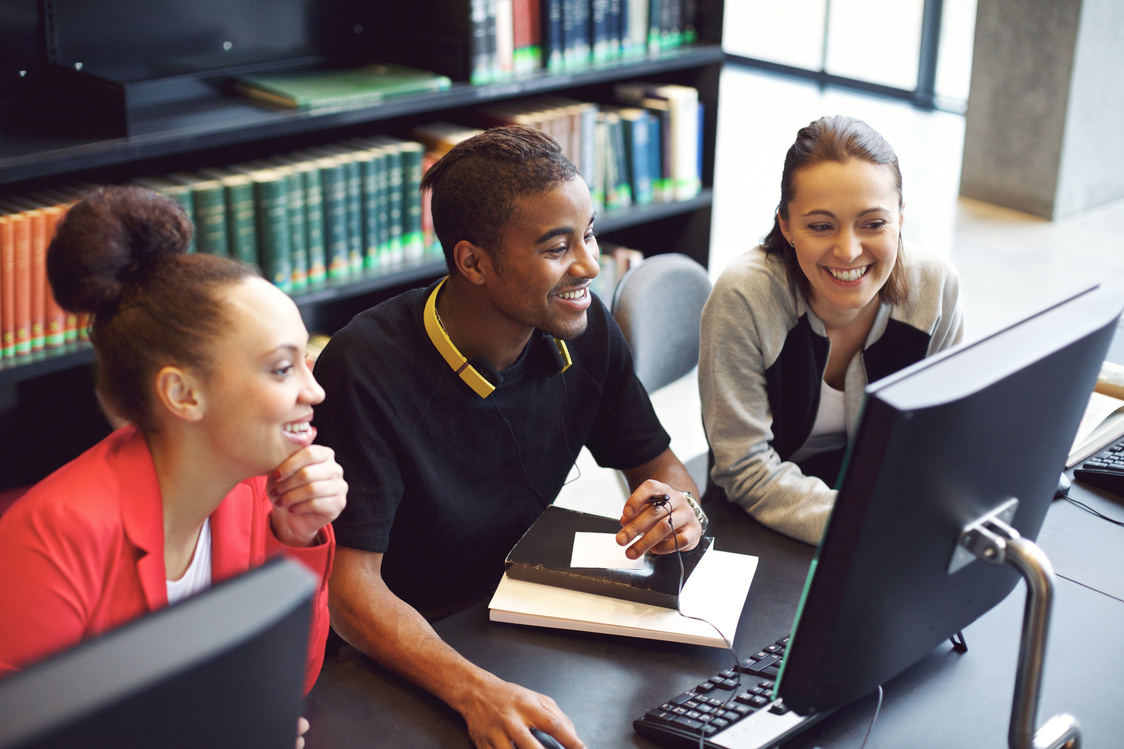 Students Working on Computer